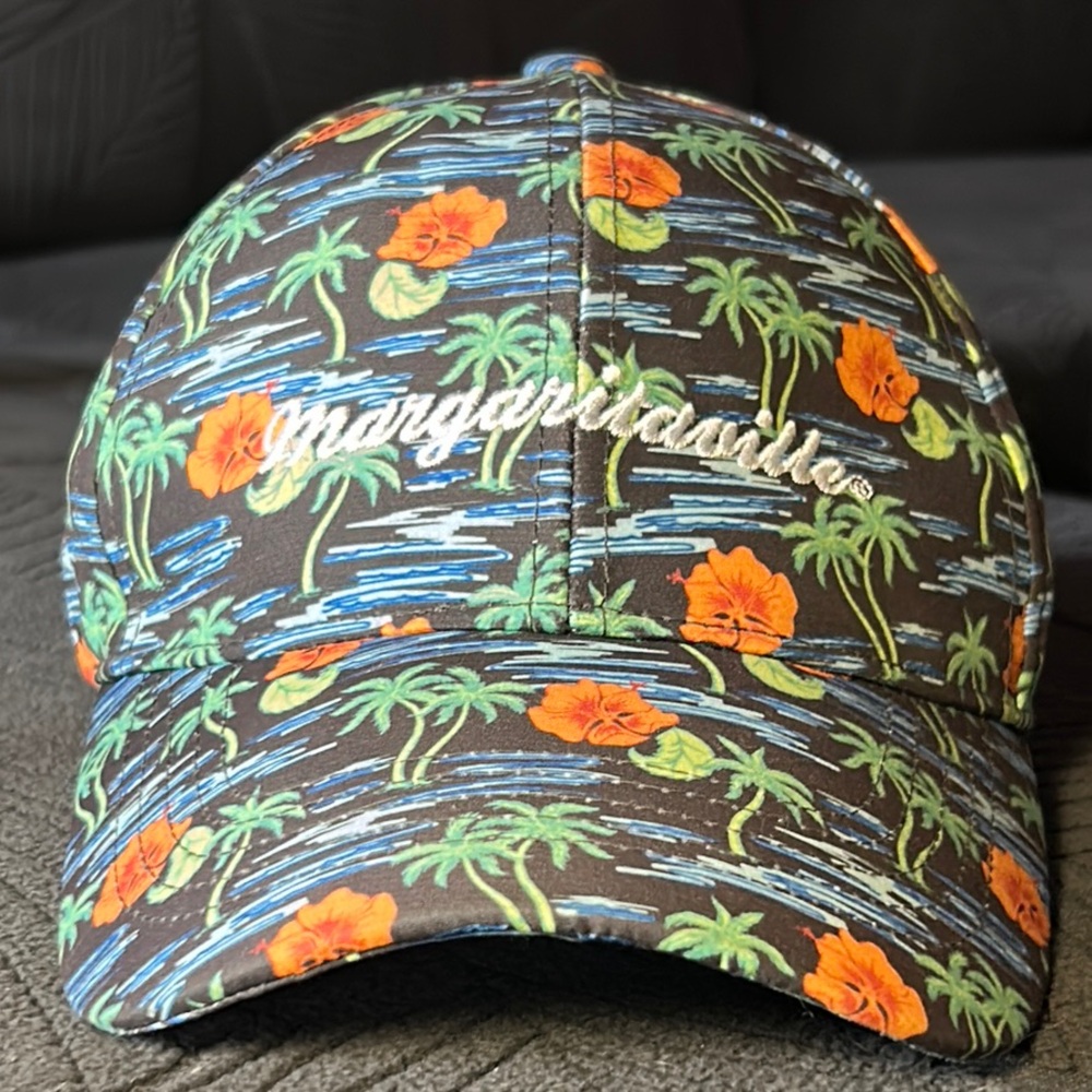 Margaritaville  Hat Cap  with Orange and Green Tropical Design pre owned